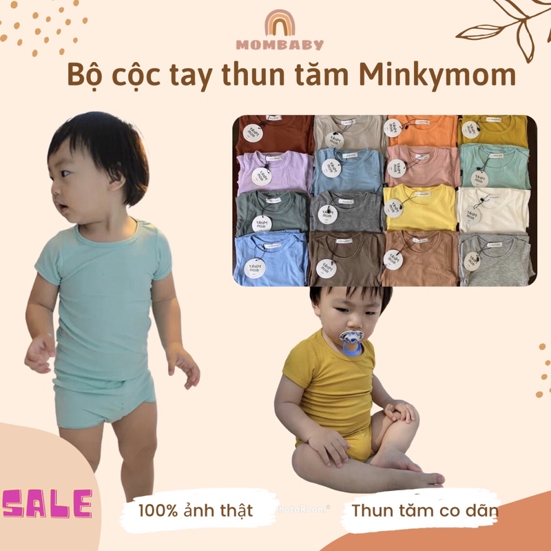 🔆BỘ CỘC TAY THUN TĂM CẠP CAO CHO BÉ SIZE 100-110 (MINKYMOM QUẢNG CHÂU)_ CHÍNH HÃNG