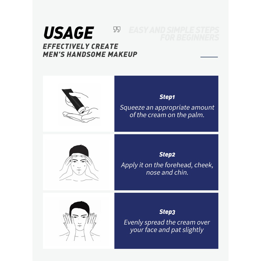 Kem Che Khuyết Điểm LAIKOU 50g Trang Điểm Sáng Da Và Se Khít Lỗ Chân Lông Cho Nam