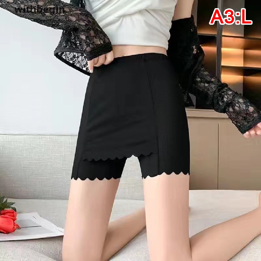 Quần Short Boxer Eo Cao Bằng Lụa Mát Hai Lớp Không Đường May Co Giãn Mẫu Mới Thời Trang Mùa Hè Dành Cho Bạn Nữ