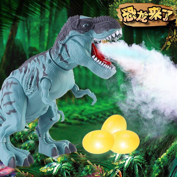 Đồ Chơi Khủng Long Phun Sương Đẻ Trứng Có Đèn Cho Bé {Khủng Long T-Rex}