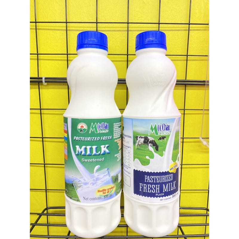 Sữa tươi thanh trùng Mộc Châu chai 880ml