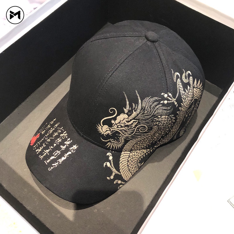 Mũ Lưỡi Trai Chống Nắng In Hình Rồng Phong Cách Trung Hoa Cổ Điển Thời Trang Cho Nam Nữ