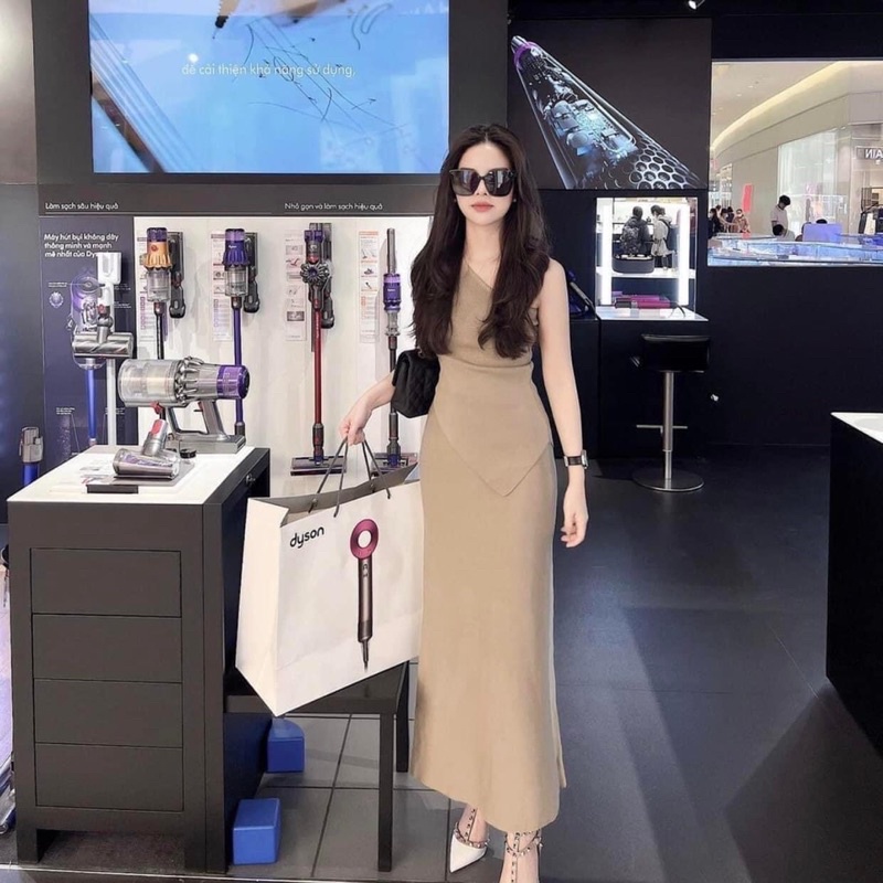 Set áo váy len mỏng 2022