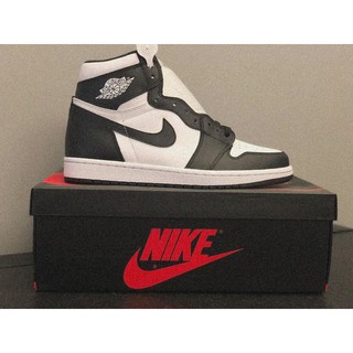 Giày air jordan 1 retro high white black "oreo"