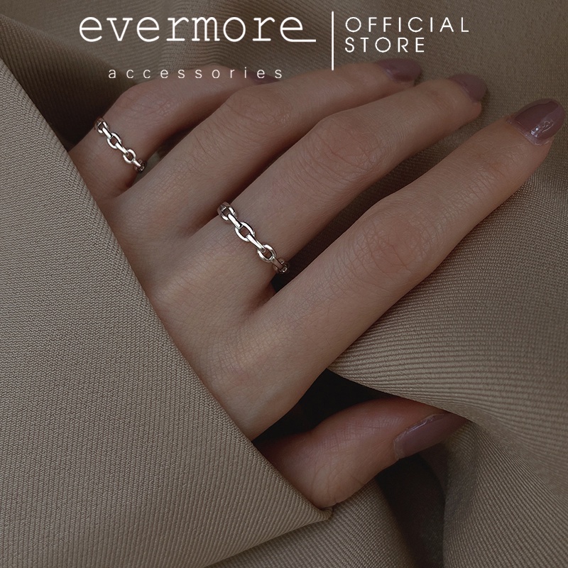 Nhẫn bạc S925 EVERMORE, nhẫn bạc mắc xích Adonis thanh lịch, minimalism - N061