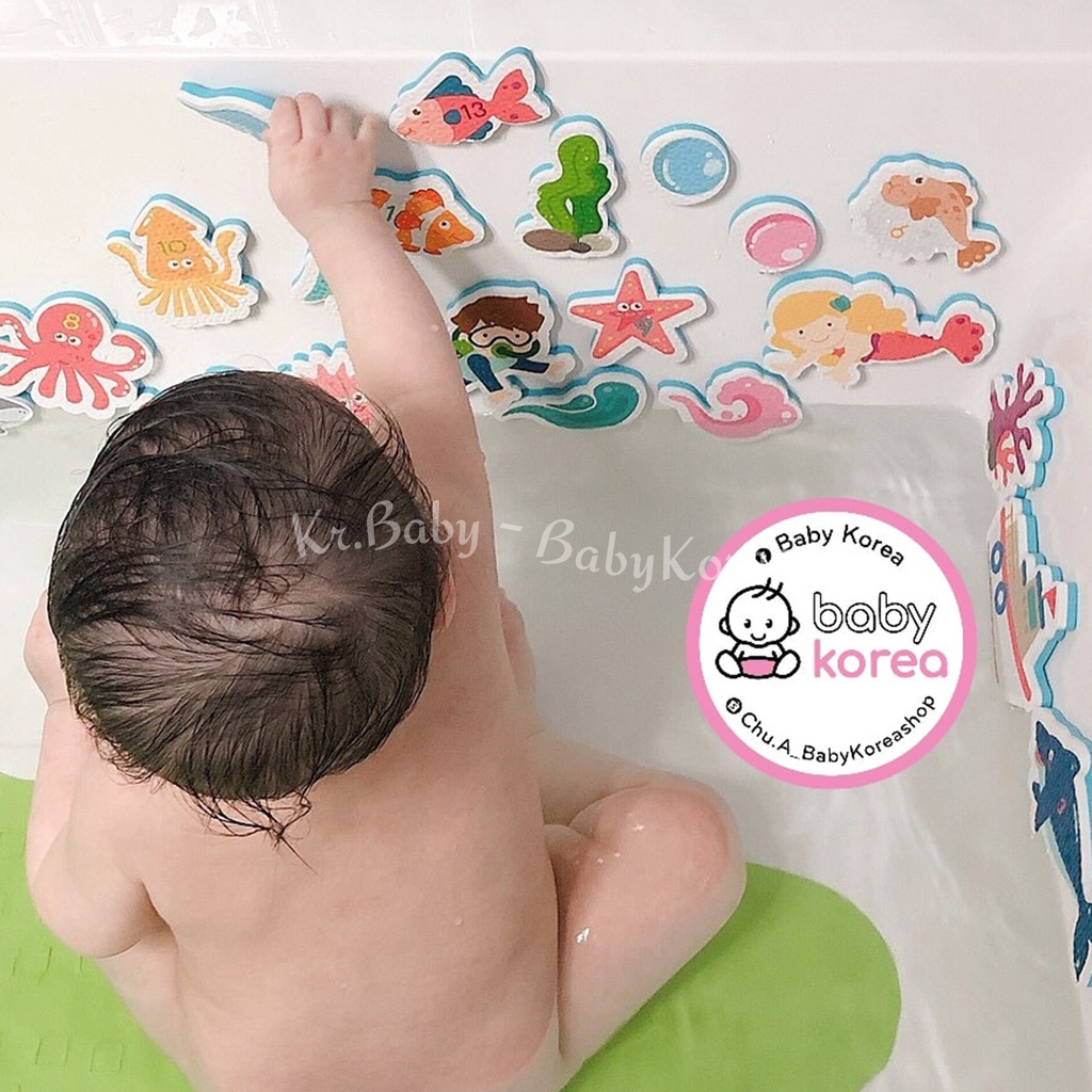 Đồ chơi nhà tắm cho bé trai bé gái, sticker xốp dán tường nhà tắm an toàn cho bé đồ chơi trẻ em BABY KOREA