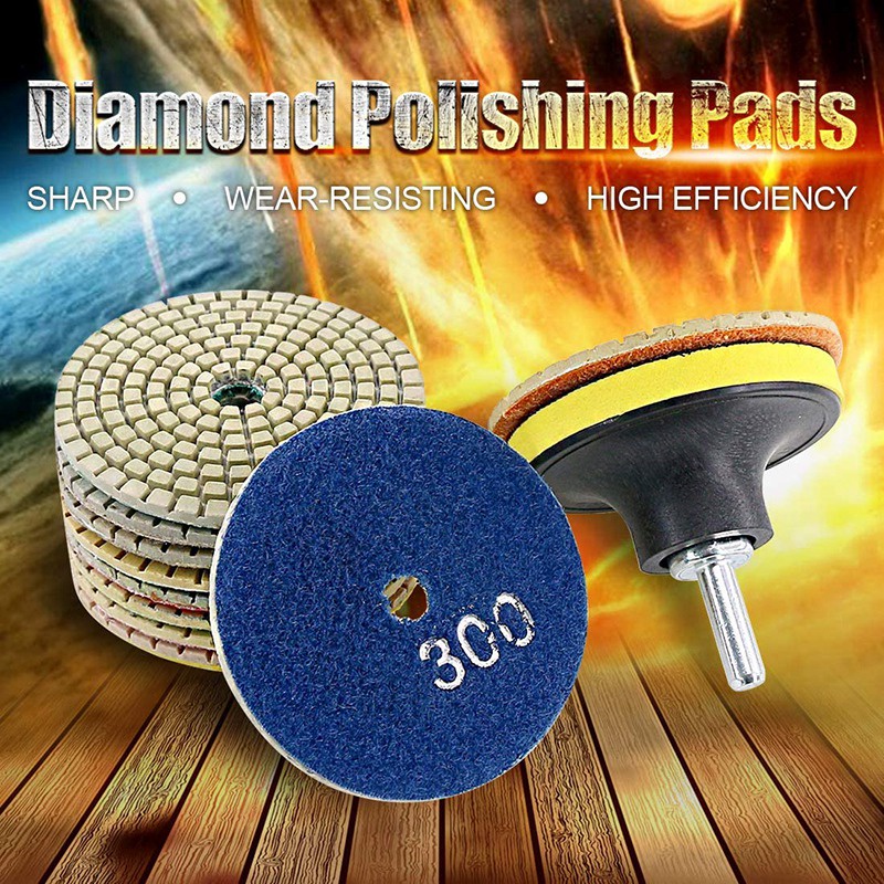 Set 11 Miếng Đệm Đánh Bóng Kim Cương 3inch 50-3000 Grit