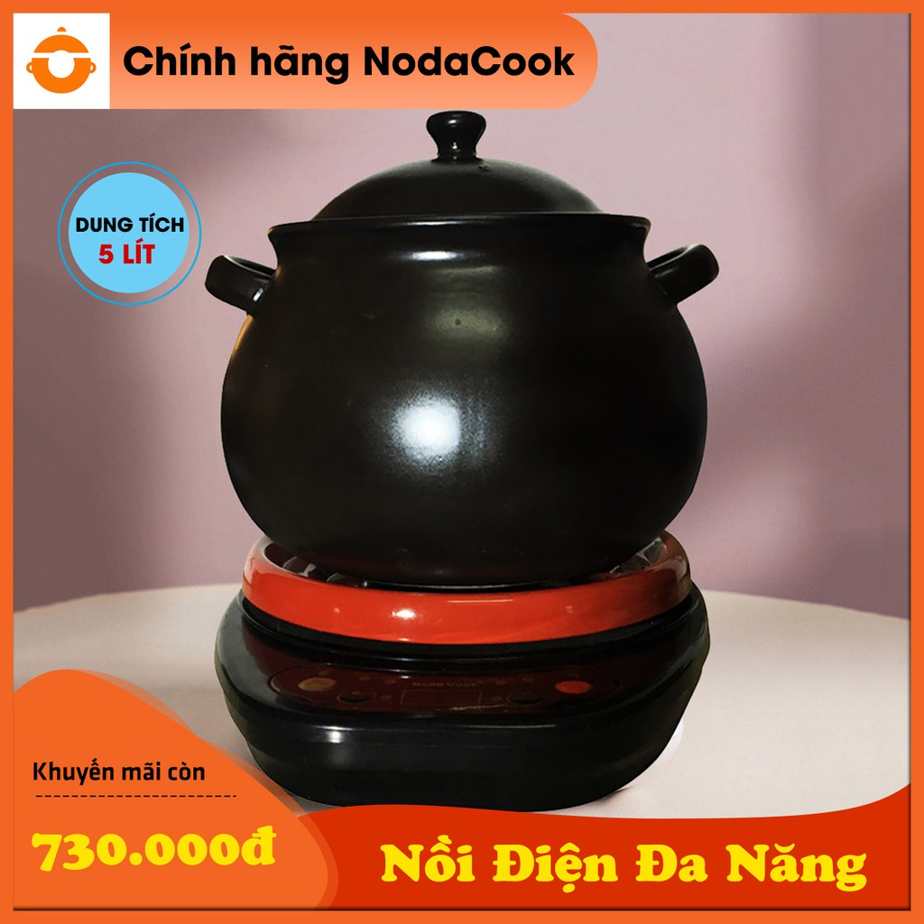 Nồi hầm điện đa năng 5 lít NodaCook - Hầm canh kho cá