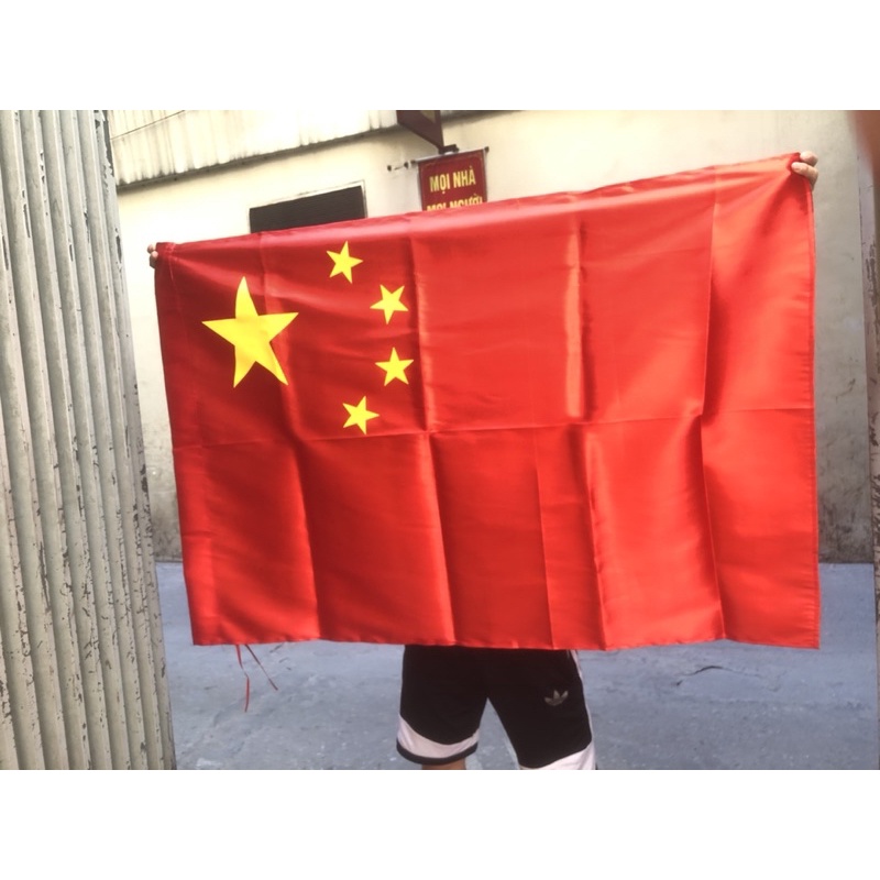 Cờ Trung Quốc vải sa tanh 80x120cm