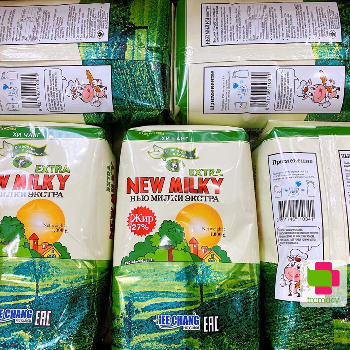 Sữa tươi béo New Milky Extra, Nga (1kg) tăng cân dạng bột