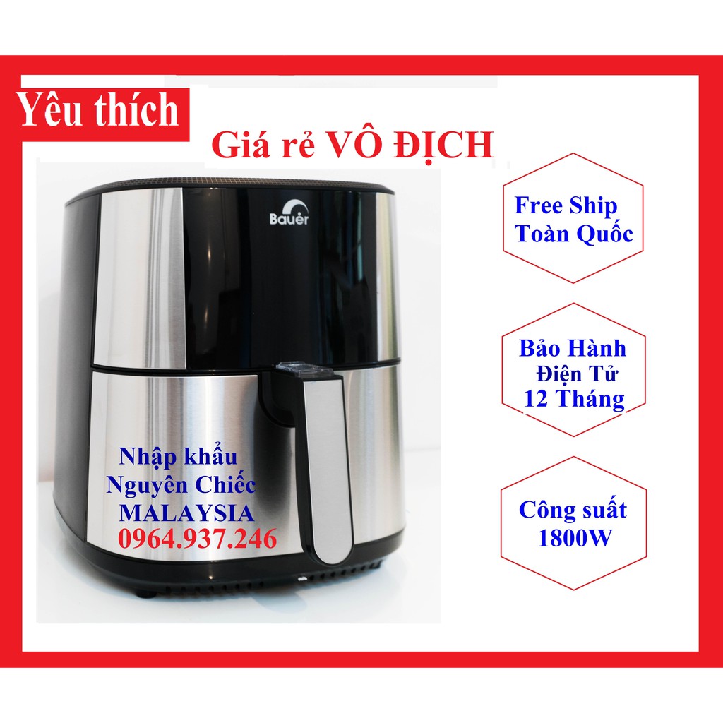 Nồi Chiên không dầu 7L Cảm Ứng BAUER giá 2.x50.000đ ( ib x tiểu học )