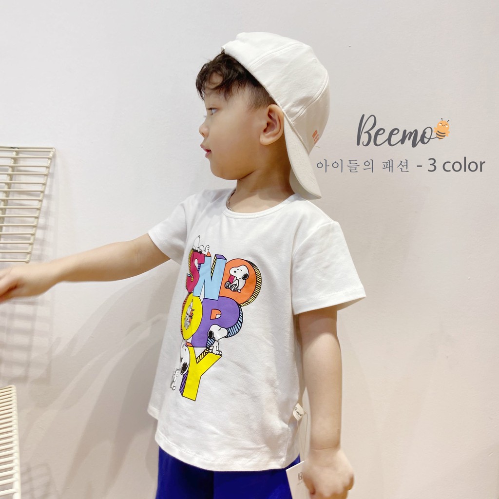 Áo thun bé trai, áo thun gé gái, áo thun trẻ em cotton Snoopy ACH02