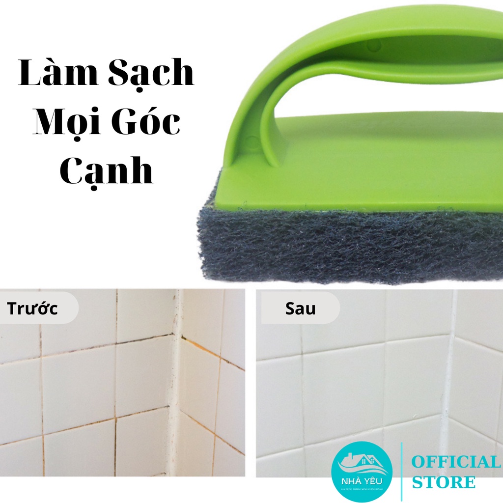 Bàn Chải Chà Sàn Phòng Tắm,Phòng Vệ Sinh 3M Scotch Brite Cao Cấp-Không Trầy Xước