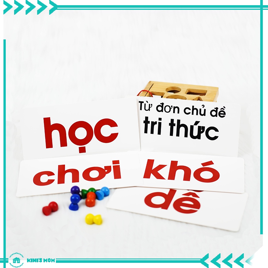 [Flashcard] Bộ Thẻ Từ đơn - 100 thẻ - in 1 mặt (0-6 tuổi)