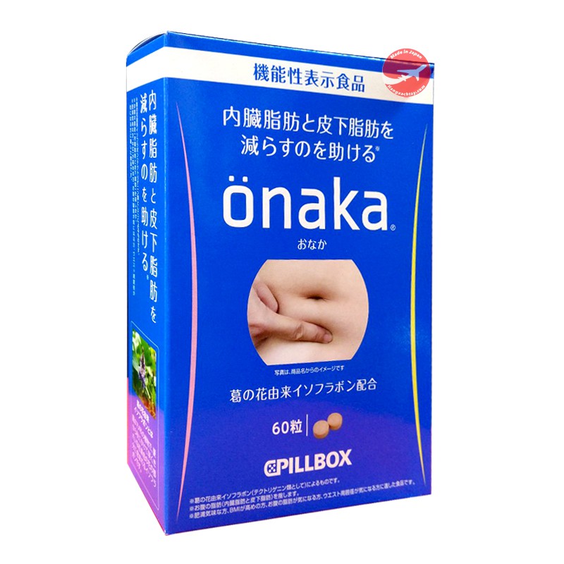 Viên giảm mỡ bụng Onaka Pillbox Nhật Bản - 60 viên