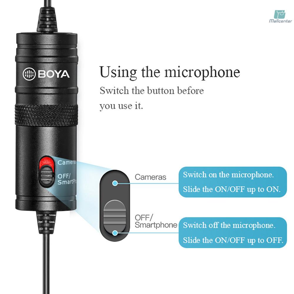 Micro Đa Hướng BOYA BY-M1 Có Kẹp Cổng 3.5mm Cho Máy Ảnh DSLR