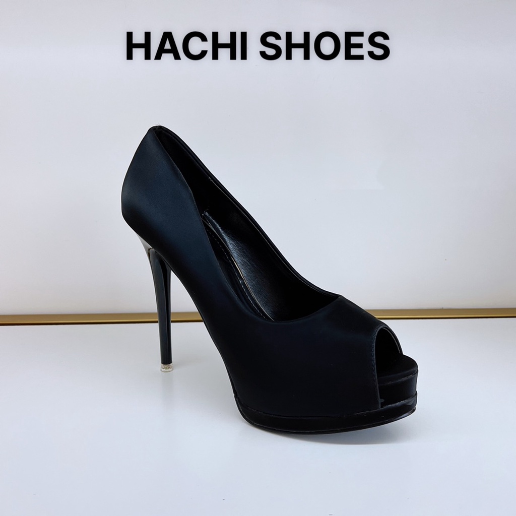 Giày Cao Gót Nữ Đế Đúp Hở Mũi Cao 12p size 34-38 fulbox 29239-20
