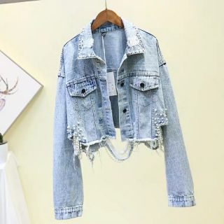 Áo khoác jean đính ngọc cao cấp dv1103021