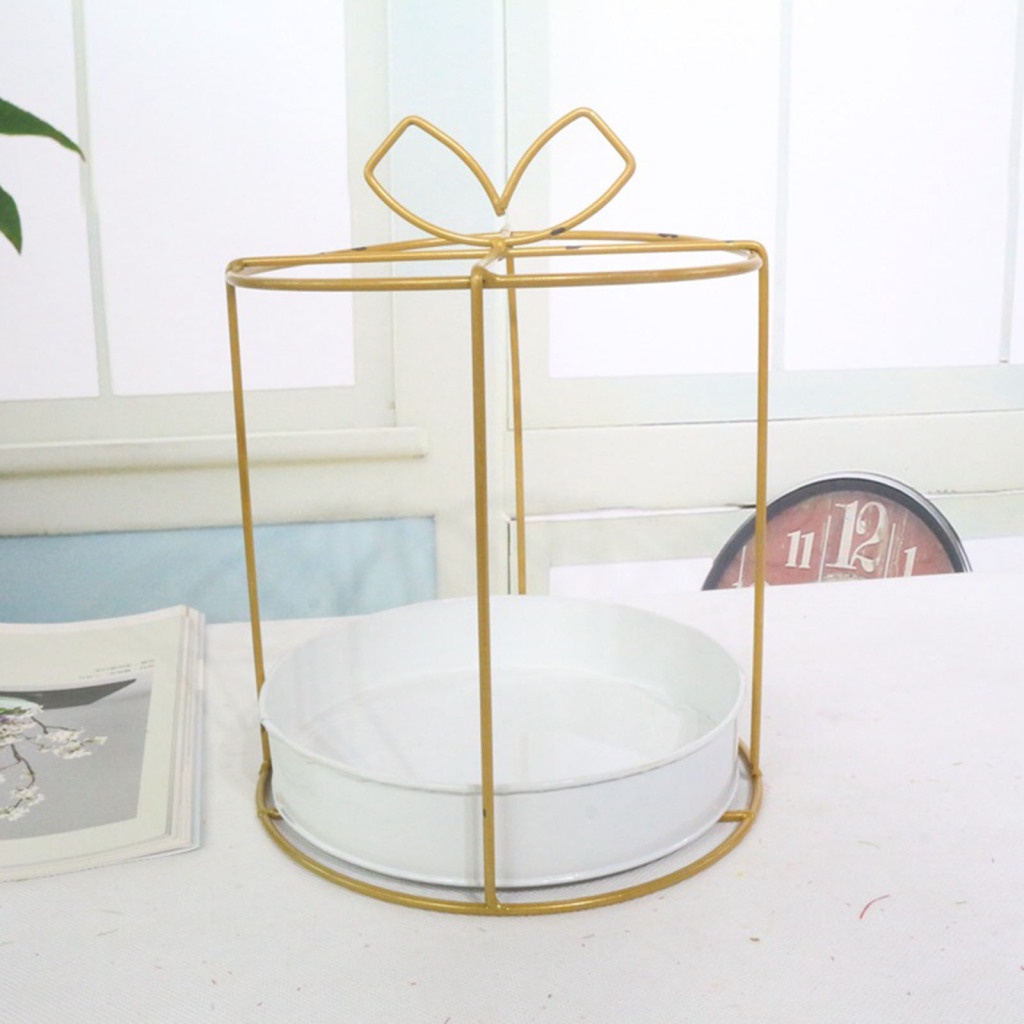 Giá Đỡ Chậu Hoa / Cây Cảnh Bằng Kim Loại Nhỏ Gọn Tiện Lợi Dành Cho Trang