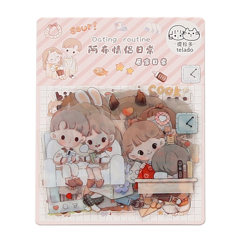 Bộ 27 Miếng Dán Trang Trí Chống Thấm Nước Họa Tiết Hoạt Hình Dễ Thương Dành Cho Cặp Đôi