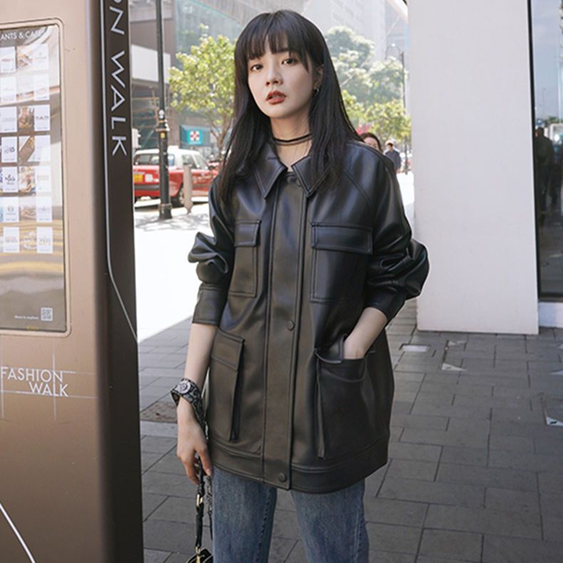 2023 Áo Khoác Lái Xe Mô Tô Phong Cách Hàn Quốc Thời Trang Dành Cho Nữ
