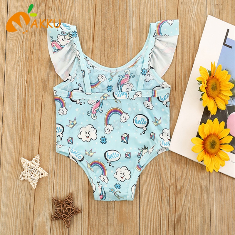 Bộ Đồ Bơi Một Mảnh In Họa Tiết Hoạt Hình Dễ Thương Cho Bé Gái akku