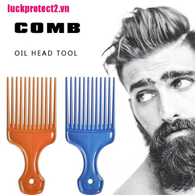 H&L Wide Teeth Brush Pick Comb Fork Hairbrush Plastic Gear Comb For Curly Afro Hair