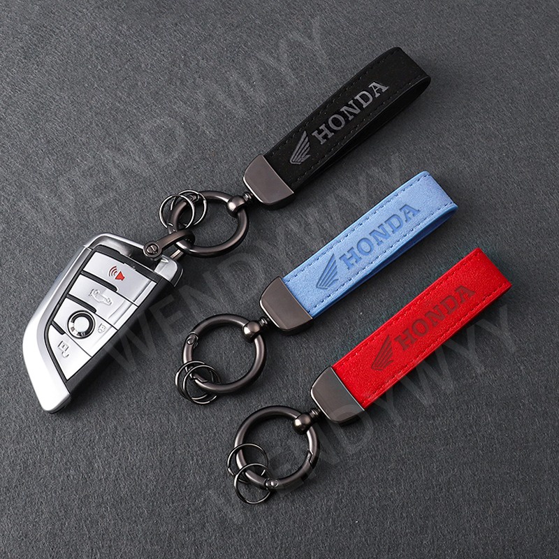 Móc Chìa Khóa Bằng Da Màu Trơn Dành Cho Xe Mô Tô HONDA