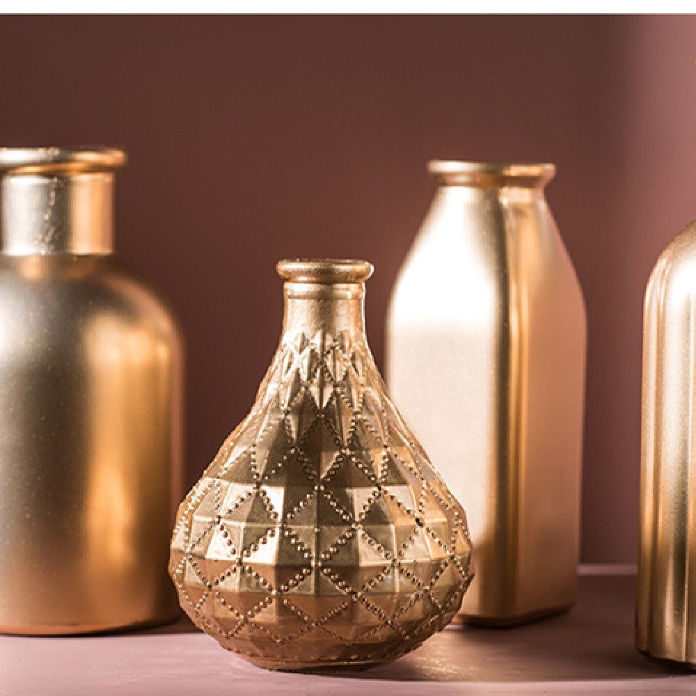 Bình hoa thủy tinh phong cách Bắc Âu retro hiện đại dùng trang trí nhà cửa tùy chọn kiểu dáng