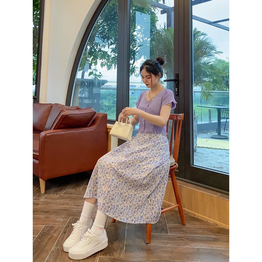 CHÂN VÁY HOA PURPLE PASTEL | BigBuy360 - bigbuy360.vn