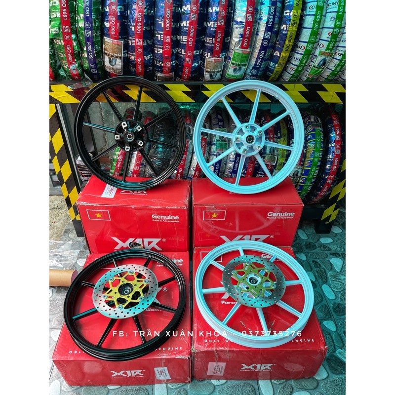 Mâm 8cây X1R bảng 1.6-1.85 gắn như zin Ex150,Ex155