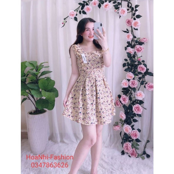 Đầm nữ cổ vuông chất liệu lụa 100D siêu mát (kèm quần đùi) | BigBuy360 - bigbuy360.vn