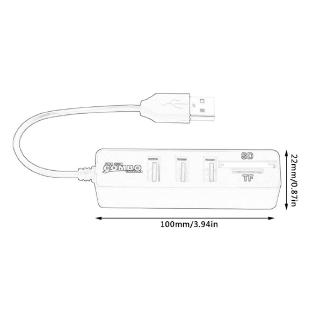 A Micro USB Hub 2.0 Multi USB Ports Combo SD/TF Card Reader Hub USB Splitter