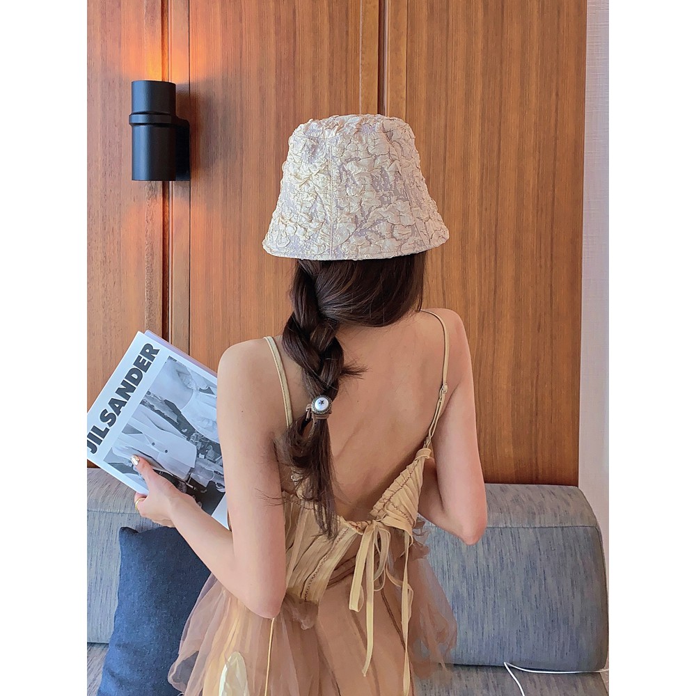 Nón Tai Bèo Phối Ren Mỏng Che Phủ Khuôn Mặt Kiểu Nhật Bản Thời Trang Mùa Hè Cho Nữ