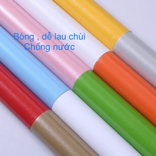 5M decal màu phủ nhũ bóng trơn chống nước keo sẵn 60 cm rộng