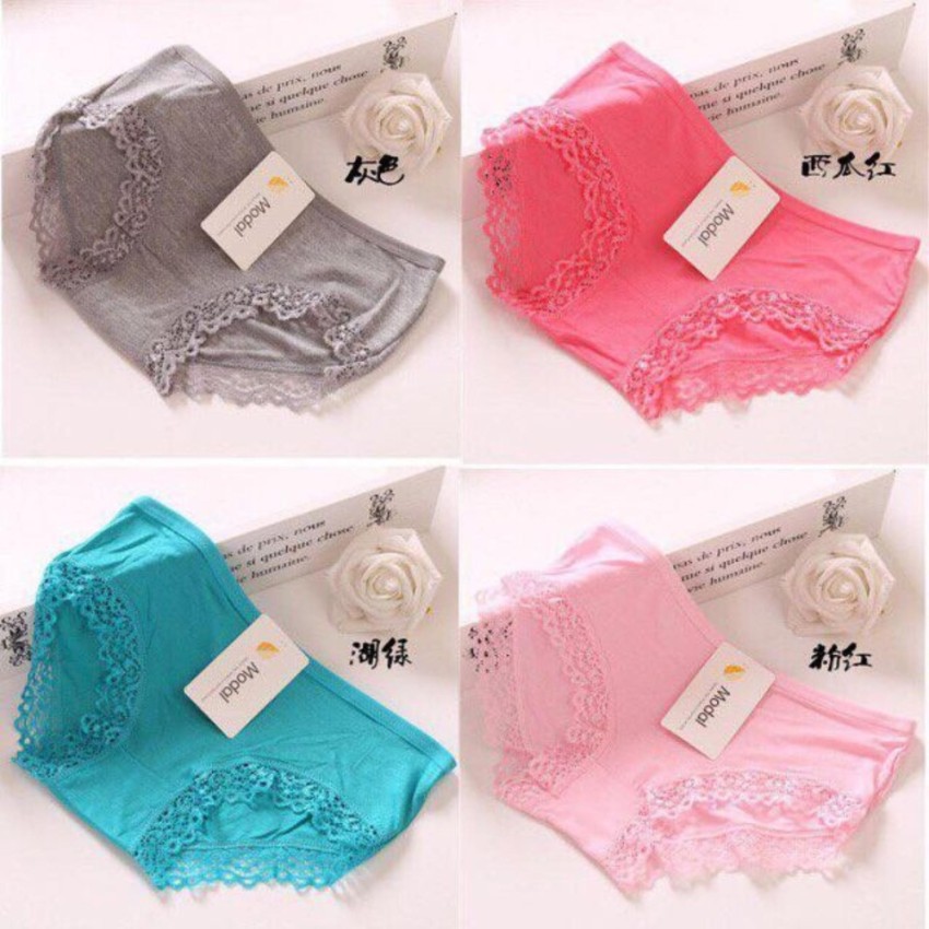 Quần Lót Nữ Viền Ren Cotton Mềm Mại Modal Cao Cấp | BigBuy360 - bigbuy360.vn