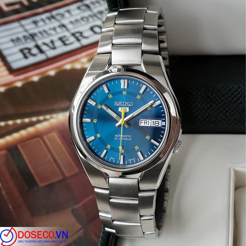 Đồng Hồ Nam Chính Hãng Seiko 5 Cơ Automatic SNK615K1 Dây Kim Loại Cao Cấp Kính Khoáng Cứng Chống Va Đập SK38