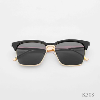 Kính thời trang nam nữ, Mắt kính râm đen gọng kim loại cao cấp K308 Shop305