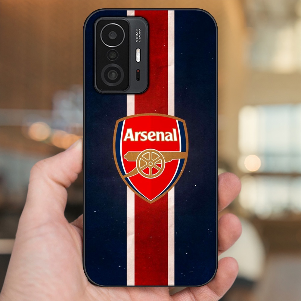 Ốp lưng Xiaomi 11T viền đen in hình Arsenal FC