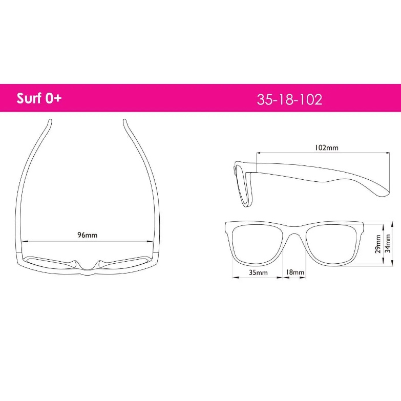 Kính mát trẻ em Real shades chống vỡ - chống tia UV mẫu Surf cho bé 0t+ - 7t+
