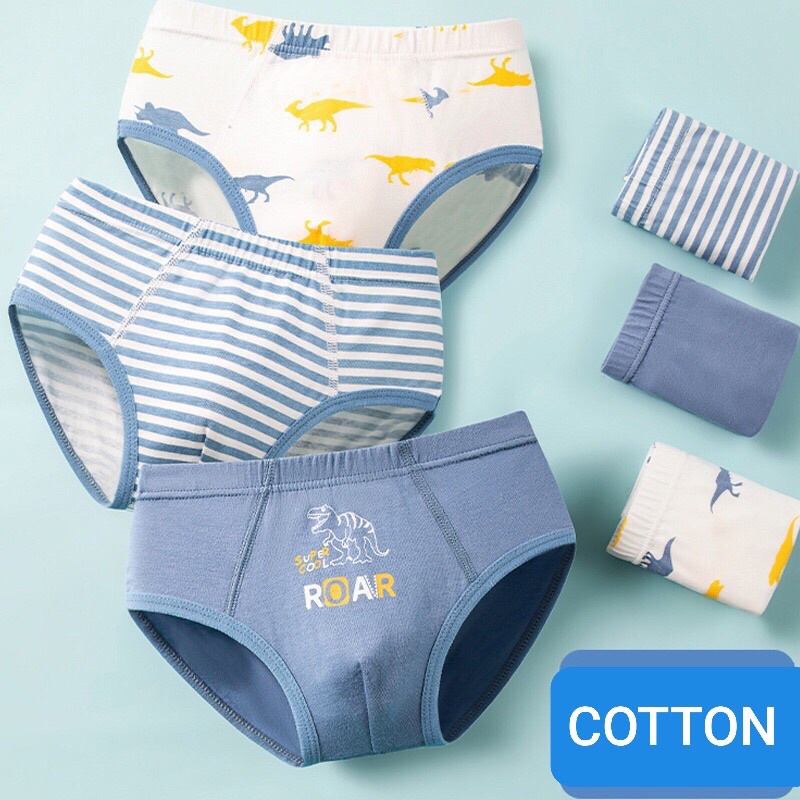 [BT01 Set 3] Quần sịp bé trai, quần chíp bé trai chất liệu cotton cao cấp mềm mịn Maruka Fashion 12-45kg