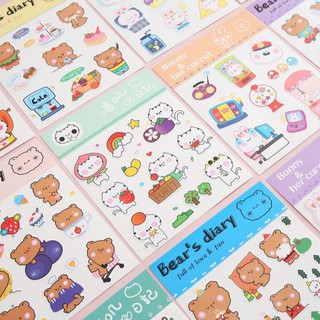 Sticker Trang Trí Cực Cute Loại 1 Tấm Full 12 Mẫu