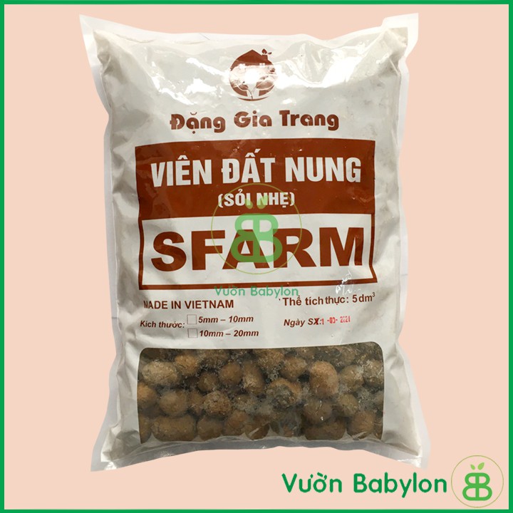 VIÊN ĐẤT NUNG (SỎI NHẸ) SFARM 5DM3 (KT 10-20MM)