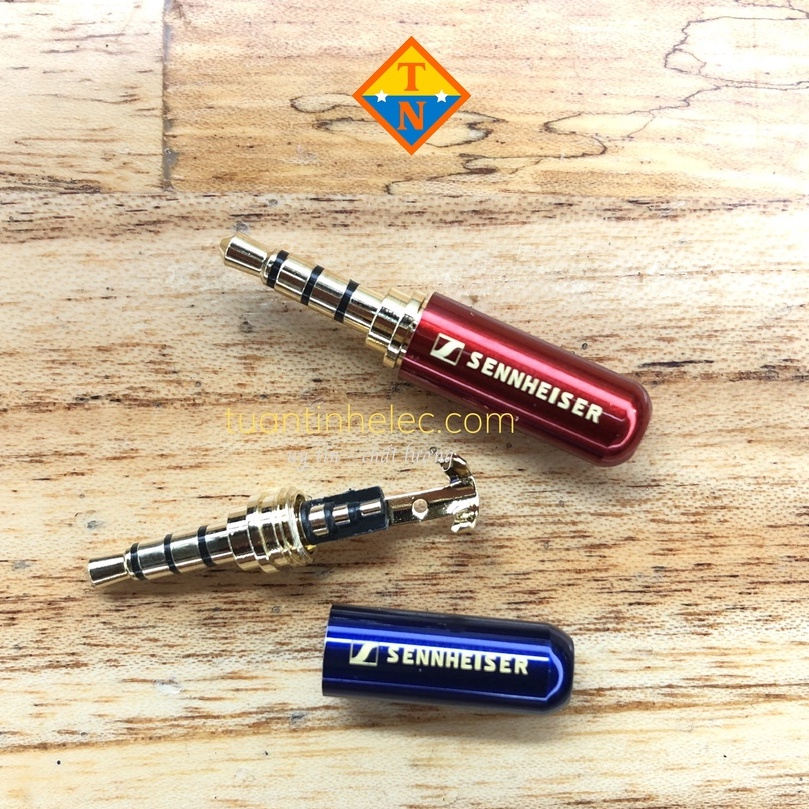 Giắc audio đực 3.5mm 4 khấc, 4 cực vỏ thép bóng, 4 chân kết nối đồng # phụ kiện âm thanh