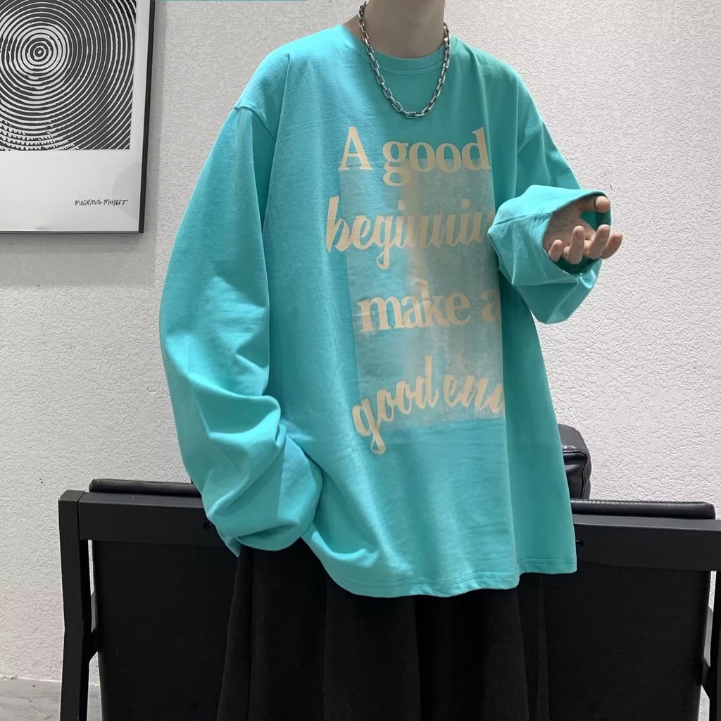 Áo Thun Dáng Rộng In Chữ Phong Cách Hip Hop Đường Phố Hàn Quốc Cho Nam Cỡ M-5XL