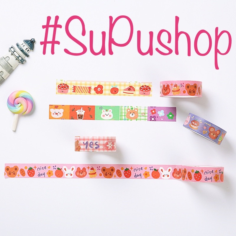 ❄❄WASHI TAPE NHIỀU MÀU SẮC, CÁC HÌNH ĐỦ CHUẨN IU