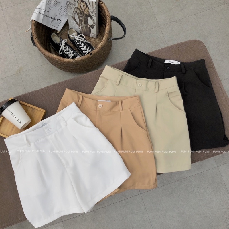 Quần short ngắn tây nữ 5 màu mới về hàng tại shop Pumi