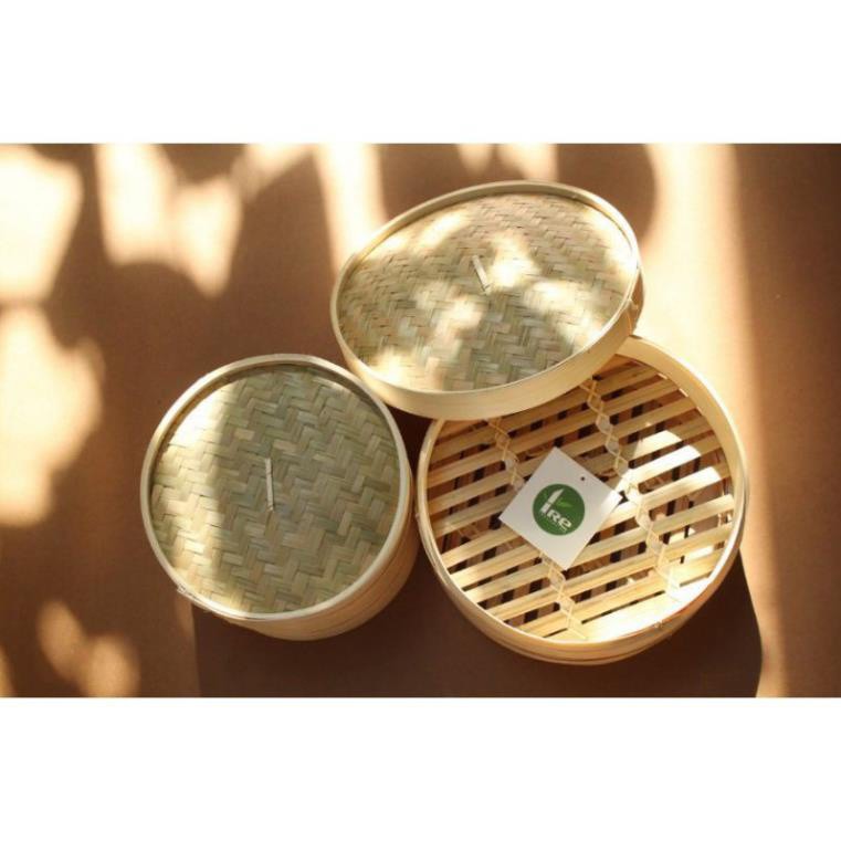 Tre VN- Xửng hấp lồng hấp tre size 15-20-25-30cm loại 1 tầng -Xưởng SX