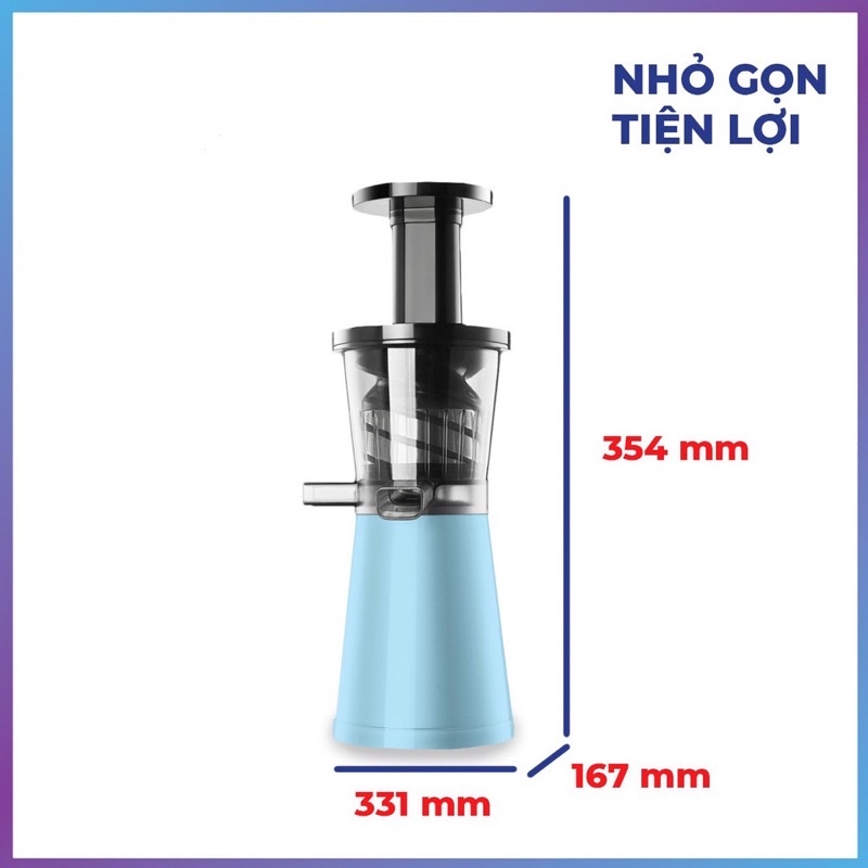 Máy ép chậm Mini Kalite KL-530( Tặng 3 bình nước cao cấp) - Hàng chính hãng