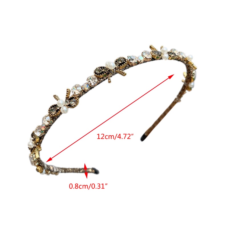 Flgo Băng Đô Đính Đá Ngọc Trai Thời Trang Thanh Lịch Dùng Làm Đạo Cụ Chụp Ảnh Tiệc Tùng